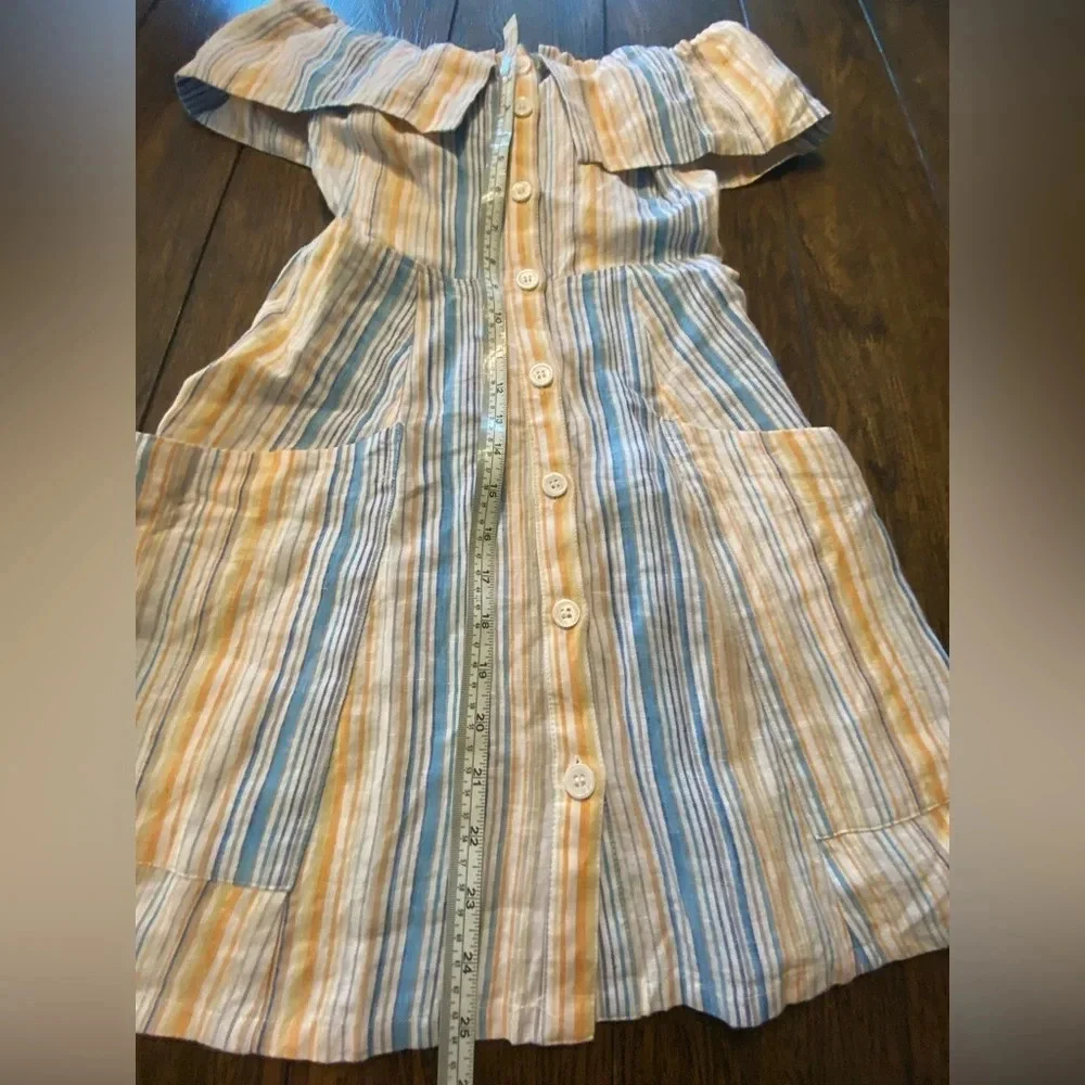Reformation Off The Shoulder Striped Romper Size 2 B19